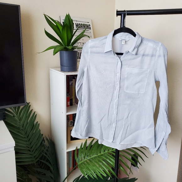 Express Crinkled Button Down Shirt - Picture 1 of 5